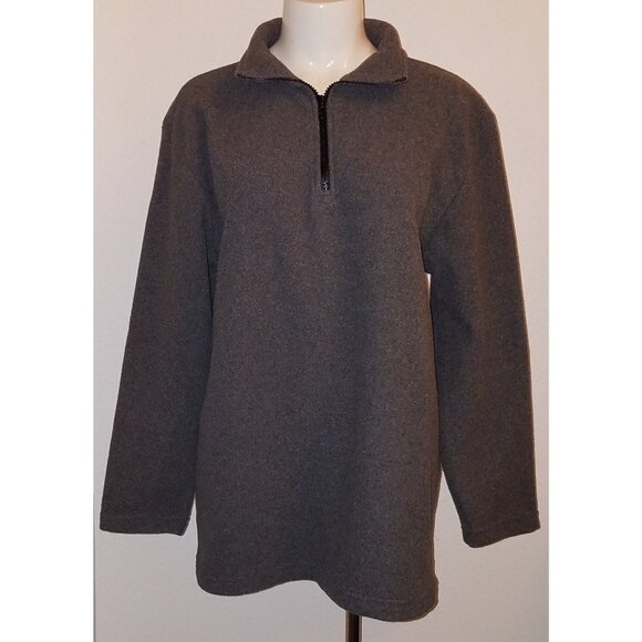 Atlantique Gray Pullover Fleece Top Jacket Women's Size Medium Canada - Picture 1 of 7